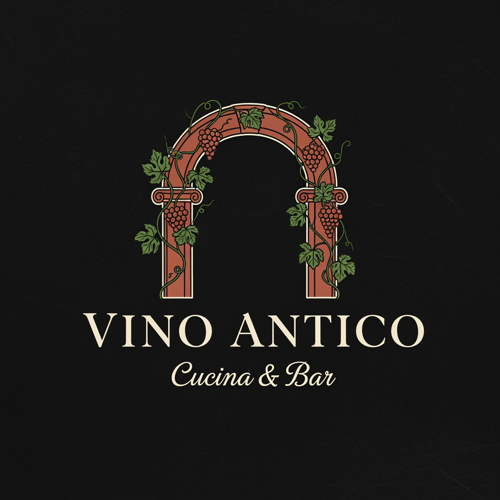AI Design for an italian restobar, themed in a classic & artistic way. only logo is needed. 3 more pls