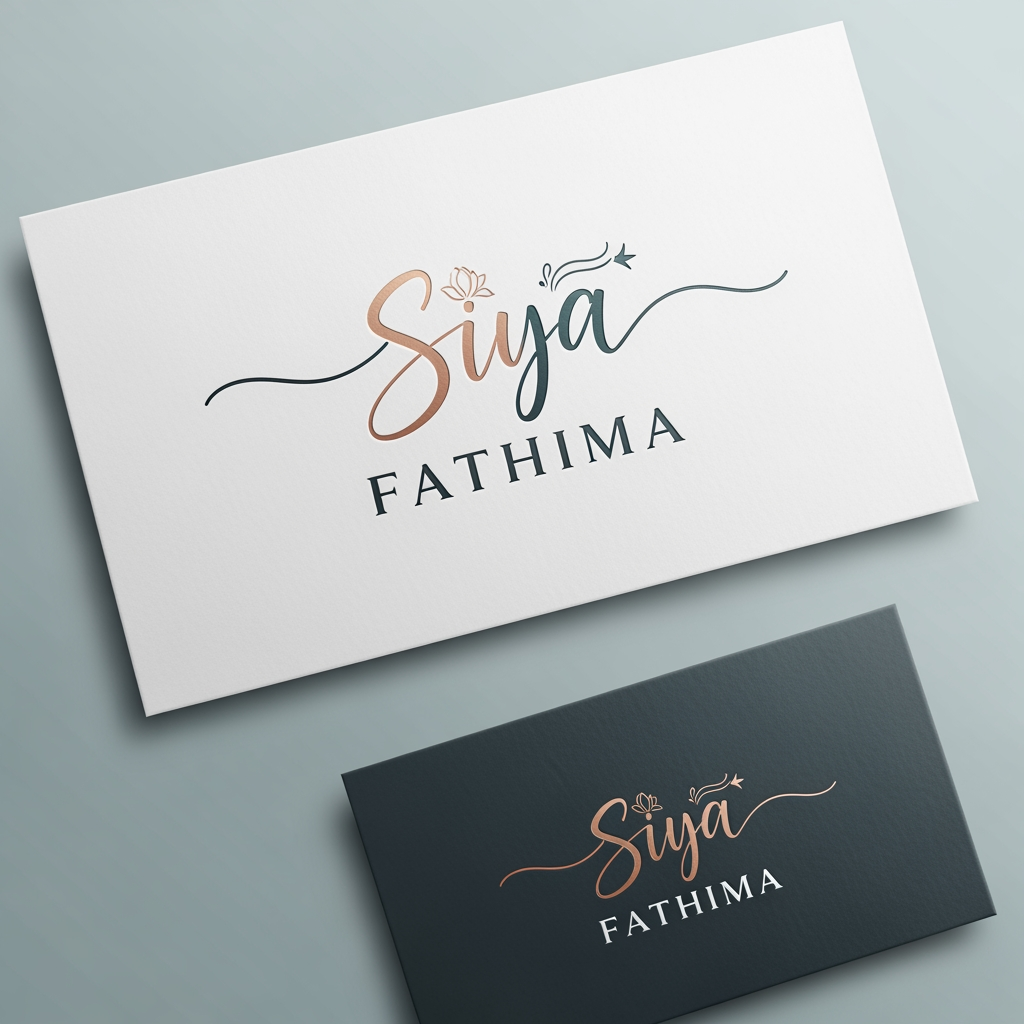 AI Design for siya fathima name logo
