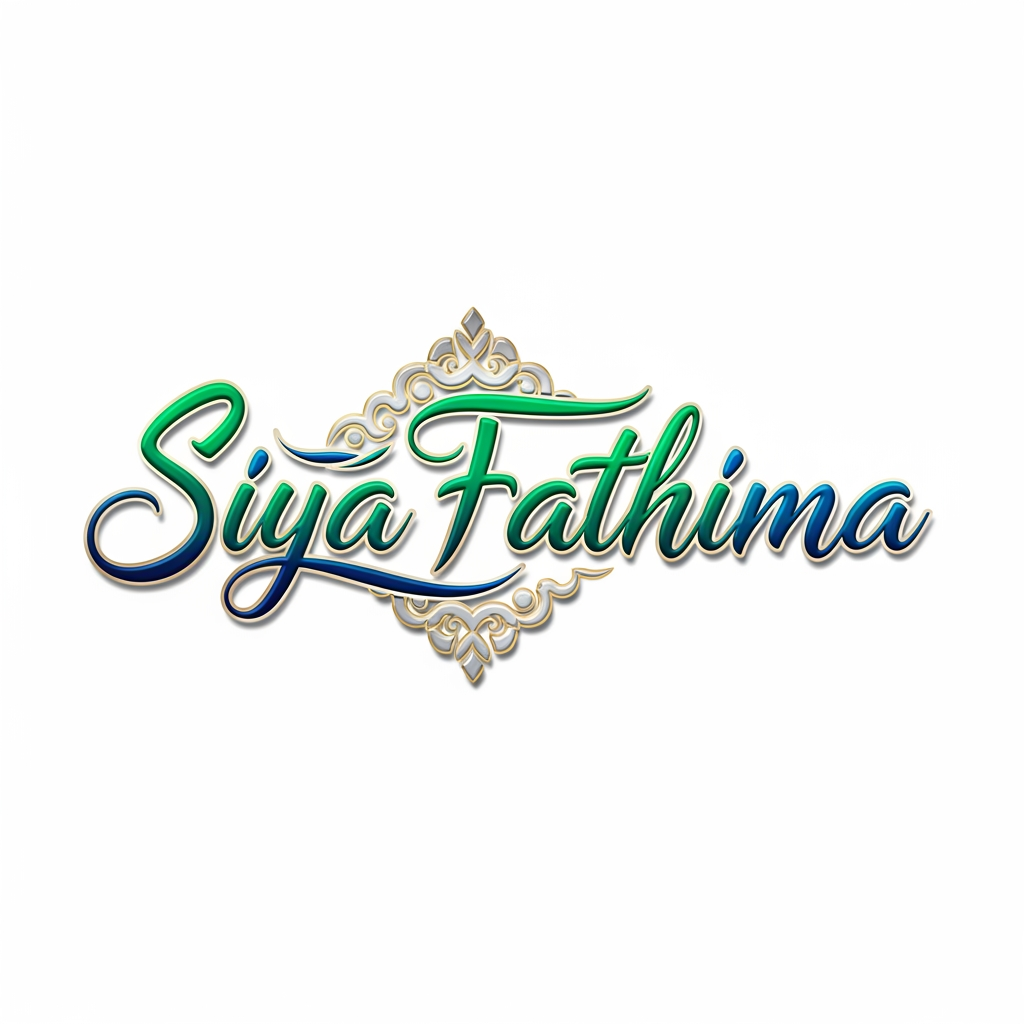 AI Design for siya fathima name logo