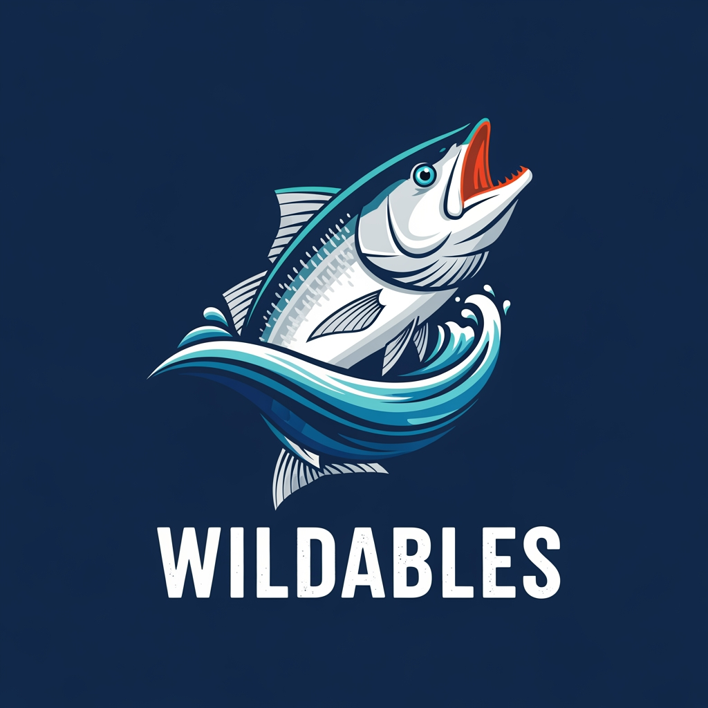 AI Design for we're building a raw nutrition brand out of seafood.design a logo for brand " WILDABLES"