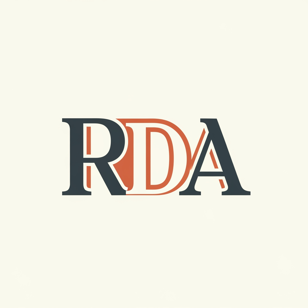 AI Design for RDA (Rainbow Designer Architecht)
Restrained, premium, timeless. Heavy serif display + clean sans body. Architectural earth tones (charcoal + bone + terracotta)
Monogram logo