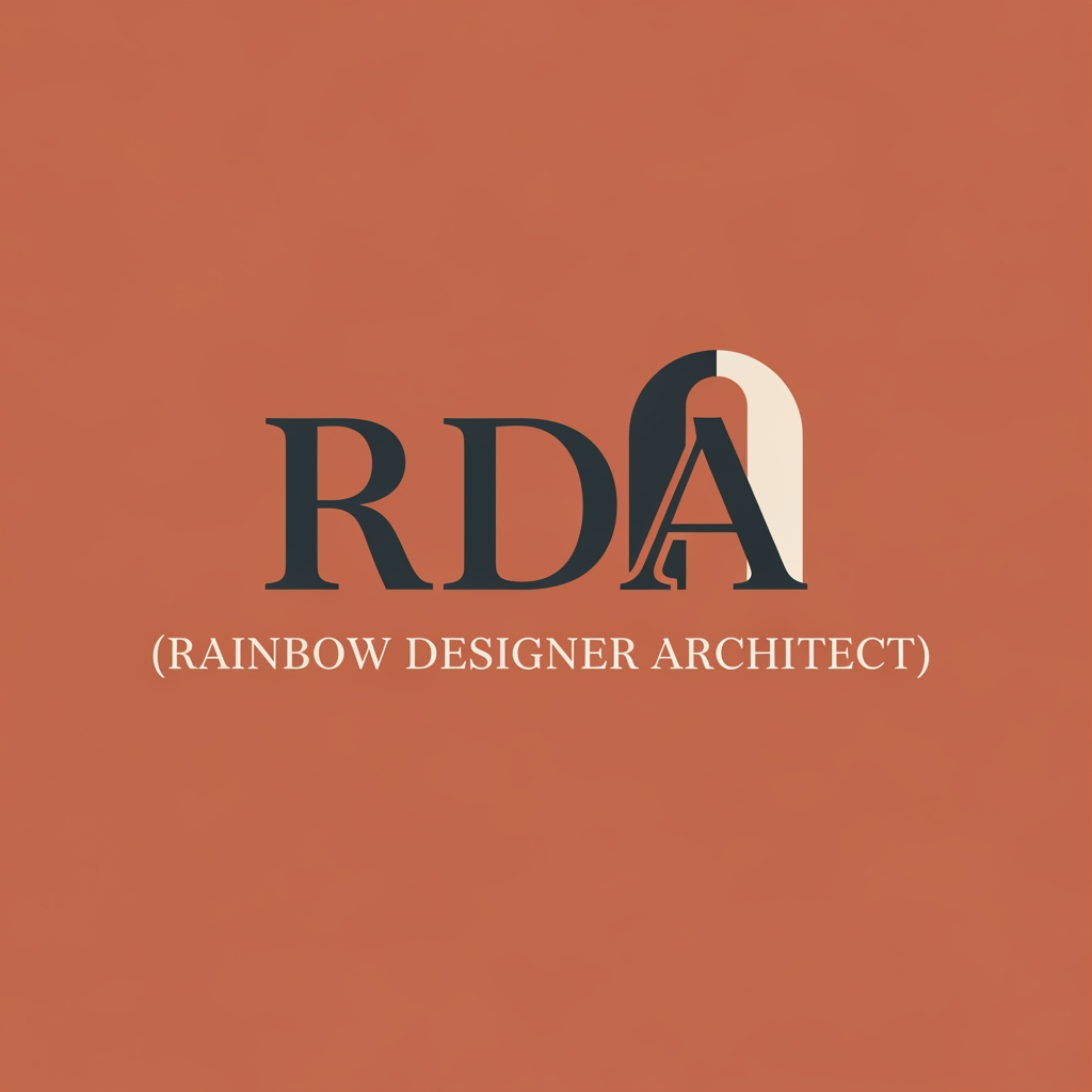 AI Design for RDA (Rainbow Designer Architecht)
Restrained, premium, timeless. Heavy serif display + clean sans body. Architectural earth tones (charcoal + bone + terracotta)