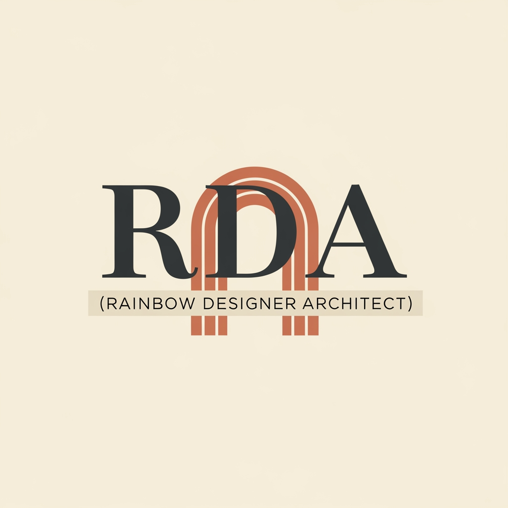AI Design for RDA (Rainbow Designer Architecht)
Restrained, premium, timeless. Heavy serif display + clean sans body. Architectural earth tones (charcoal + bone + terracotta)
