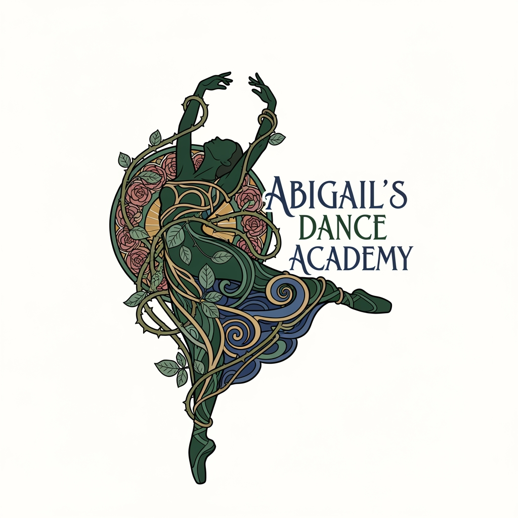 AI Design for Abigail's Dance Academy i want logo unique