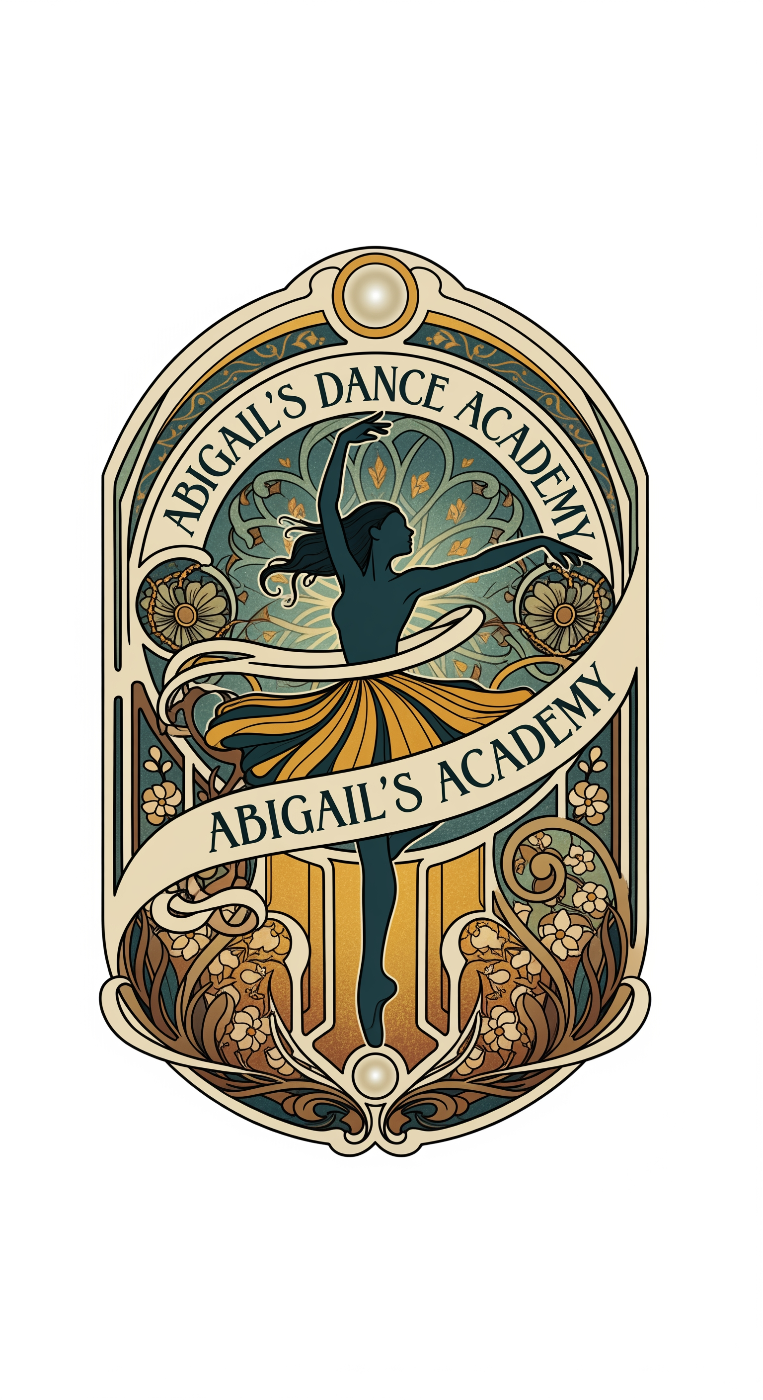 AI Design for Abigail's Dance Academy i want logo unique
