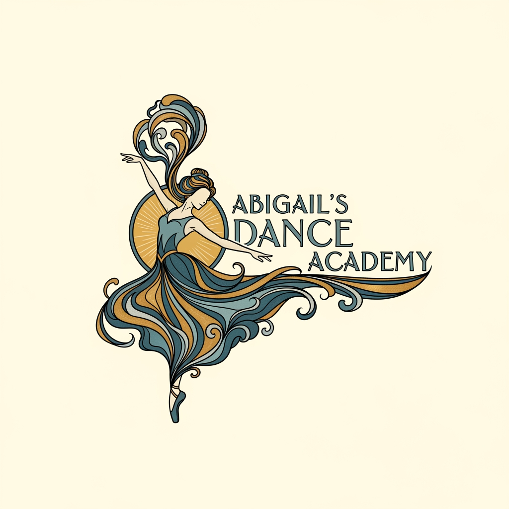 AI Design for Abigail's Dance Academy i want logo unique