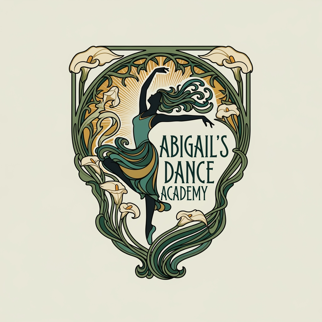 AI Design for Abigail's Dance Academy i want logo unique