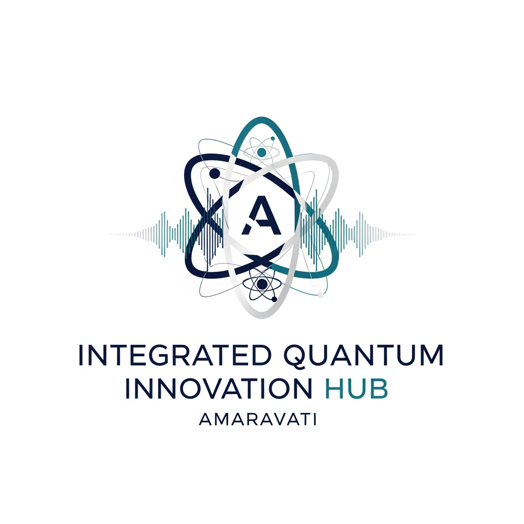 AI Design for intergrated quantum innovation hub , Amaravati for architectural projectt logo design