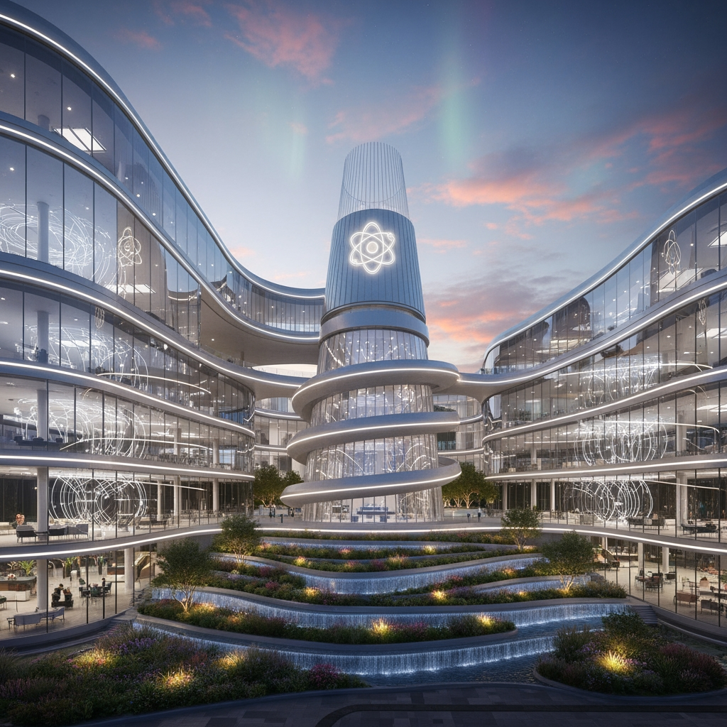 AI Design for intergrated quantum innovation hub , Amaravati for architectural projectt