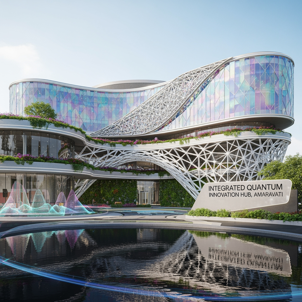 AI Design for intergrated quantum innovation hub , Amaravati for architectural projectt