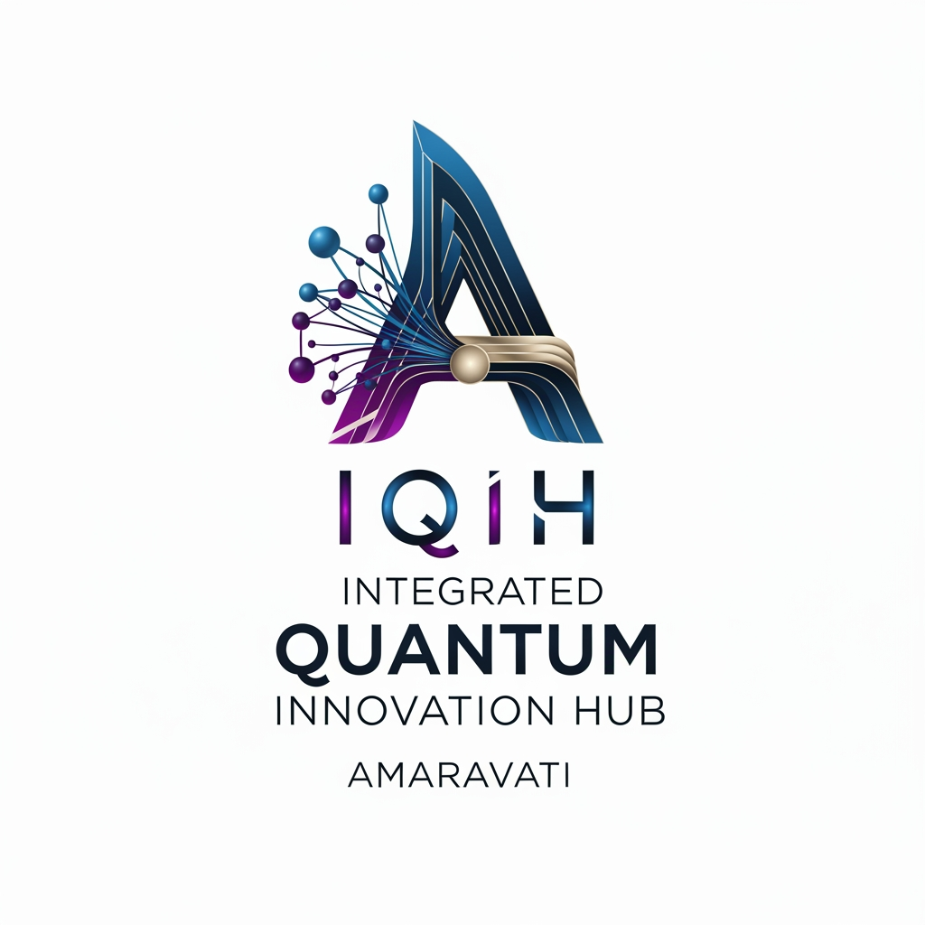 AI Design for intergrated quantum innovation hub , Amaravati for architectural projectt logo design