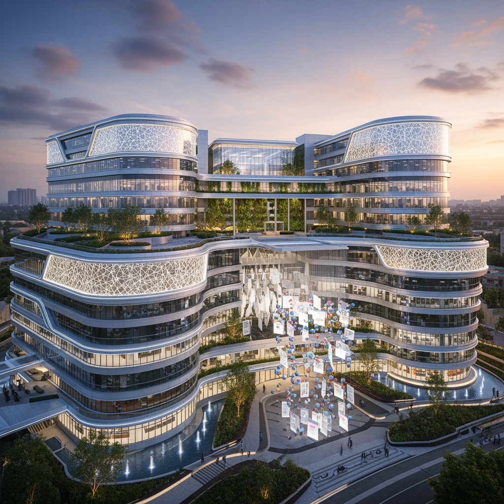 AI Design for intergrated quantum innovation hub , Amaravati for architectural projectt