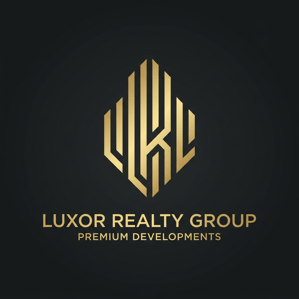 AI Design for A sophisticated, high-end vector logo for a premium real estate developer, featuring a custom monogram of the letters LRL. The design integrates modern, skyscraper-inspired geometric lines with elegant negative space to create a timeless, architectural emblem. Rendered in a metallic gold finish against a sleek matte black background, the aesthetic is minimalist, corporate, and bold. The composition prioritizes clean, sharp edges and perfect symmetry, reflecting an ultra-premium brand identity suitable for luxury property signage and high-end investor collateral.