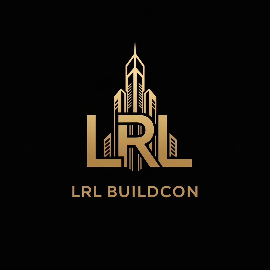 AI Design for @Design a bold, luxury, and timeless logo for a premium real estate developer company named LRL BUILDCON. Create a sophisticated custom monogram using the letters LRL, seamlessly integrated with modern architectural elements and skyscraper-inspired geometry. The logo should feel like a high-end real estate brand comparable to luxury developers and global property groups. Use clean vector lines, strong symmetry, premium typography, elegant negative space, and a minimal yet powerful visual identity. Color palette: metallic gold on matte black, with optional silver and bronze variations. Avoid generic house roofs, clipart, and overly detailed buildings. The logo should be memorable, scalable, corporate, luxurious, and suitable for signage, hoardings, brochures, premium residences, commercial projects, and investor presentations. Ultra-premium branding, modern luxury, iconic monogram, vector logo, award-winning design.