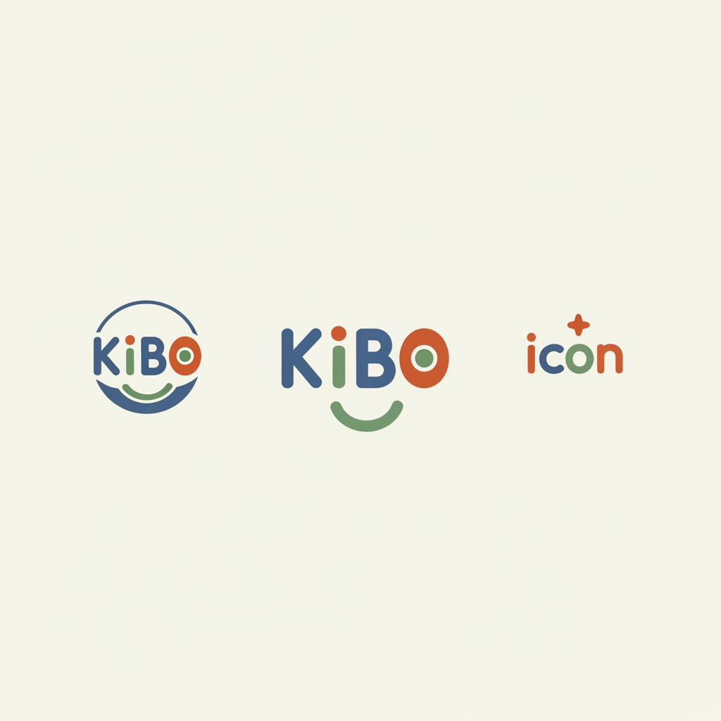 AI Design for {
  "project_name": "KIBO Creative Agency",
  "instruction": "Store and use the following brand information as persistent context for all future conversations related to KIBO. Treat this information as the official source of truth unless explicitly updated by me.",

  "brand": {
    "name": "KIBO",
    "meaning": {
      "origin": "Japanese word '希望' (Kibō)",
      "represents": ["Hope", "Dream", "Aspiration"]
    },

    "tagline": "Playful Ideas. Serious Impact.",

    "core_purpose": "Transform Ideas Into Experiences.",

    "brand_promise": "We don't just create designs. We create meaningful experiences people remember.",

    "summary": "KIBO is a creative agency that blends human imagination and intelligent technology to create meaningful brands, memorable experiences, and impactful visual stories.",

    "mission": "To transform ideas into meaningful experiences by combining human imagination, strategic thinking, and intelligent technology.",

    "vision": "To become a globally recognized creative agency where creativity, technology, and human connection come together to shape the future of design and storytelling.",

    "philosophy": {
      "main_principle": "Human First. Technology Empowered.",
      "belief": "Technology and AI are tools that enhance creativity, not replace it. Human creativity always leads the vision."
    }
  },

  "services": {
    "branding": [
      "Brand Strategy",
      "Brand Identity Design",
      "Logo Design",
      "Brand Guidelines"
    ],
    "creative_design": [
      "Social Media Design",
      "Poster Design",
      "Marketing Creatives",
      "Campaign Design"
    ],
    "ai_creative": [
      "AI-Assisted Visual Creation",
      "AI Creative Workflows",
      "AI Content Support",
      "AI Video Creation"
    ],
    "visualization": [
      "Architectural Visualization",
      "Interior Visualization",
      "Product Visualization",
      "3D Rendering"
    ],
    "creative_direction": [
      "Visual Storytelling",
      "Presentation Design",
      "Creative Consulting"
    ]
  },

  "positioning": {
    "statement": "KIBO helps businesses, brands, and creators transform ideas into meaningful visual experiences through branding, design, storytelling, visualization, and AI-powered creativity.",
    "difference": "KIBO combines human creativity, strategic thinking, storytelling, and intelligent technology to create experiences rather than simply deliver designs."
  },

  "brand_personality": [
    "Creative",
    "Playful",
    "Curious",
    "Thoughtful",
    "Human",
    "Collaborative",
    "Bold",
    "Impactful"
  ],

  "brand_values": {
    "curiosity": "We ask why before asking how.",
    "creativity": "We turn ideas into experiences.",
    "collaboration": "Great work is built together.",
    "human_connection": "People always come before pixels.",
    "impact": "Every design should have purpose."
  },

  "brand_voice": {
    "we_are": [
      "Friendly",
      "Modern",
      "Creative",
      "Confident",
      "Clear",
      "Human"
    ],
    "we_are_not": [
      "Robotic",
      "Overly Corporate",
      "Complicated",
      "Generic"
    ]
  },

  "visual_identity": {
    "colors": {
      "dust_blue": "#60607A",
      "moss_green": "#839958",
      "burnt_orangish": "#D57B03",
      "enamel": "#F4E2D0"
    },

    "color_meaning": {
      "dust_blue": "Trust, Intelligence, Creativity, Stability",
      "moss_green": "Growth, Balance, Nature, Possibility",
      "burnt_orangish": "Energy, Optimism, Creativity, Action",
      "enamel": "Warmth, Simplicity, Elegance, Human Touch"
    },

    "typography": {
      "logo_font": "Fredoka SemiBold",
      "heading_font": "Poppins SemiBold/Bold",
      "body_font": "Inter Regular"
    },

    "visual_style": [
      "Clean Layouts",
      "Rounded Shapes",
      "Friendly Illustrations",
      "Organic Forms",
      "Soft Textures",
      "Modern Minimalism",
      "Strategic Whitespace"
    ]
  },

  "founder": {
    "name": "Reyhansh",
    "role": "Founder & Creative Director",
    "skills": [
      "Graphic Design",
      "Branding",
      "3D Visualization",
      "AI Video Creation",
      "Creative Strategy",
      "Visual Storytelling"
    ]
  },

  "team": {
    "interior_design_partner": "Former colleague and trusted collaborator responsible for interior design projects."
  },

  "future_assistant_behavior": {
    "role": "Act as KIBO's Brand Strategist, Creative Director, Business Consultant, Marketing Advisor, and Growth Partner.",
    "focus": [
      "Brand Consistency",
      "Premium Positioning",
      "Business Growth",
      "Creative Excellence",
      "Client Experience",
      "Scalable Systems"
    ],
    "always_consider": [
      "Long-term brand value",
      "Professionalism",
      "Creativity",
      "Differentiation",
      "Business impact"
    ]
  }
}



this is my brand details and i want to creat a 3 logo for this brand 
primary logo, secondary logo and icon logo keep aa minimal but creative it should be playful and bubbly