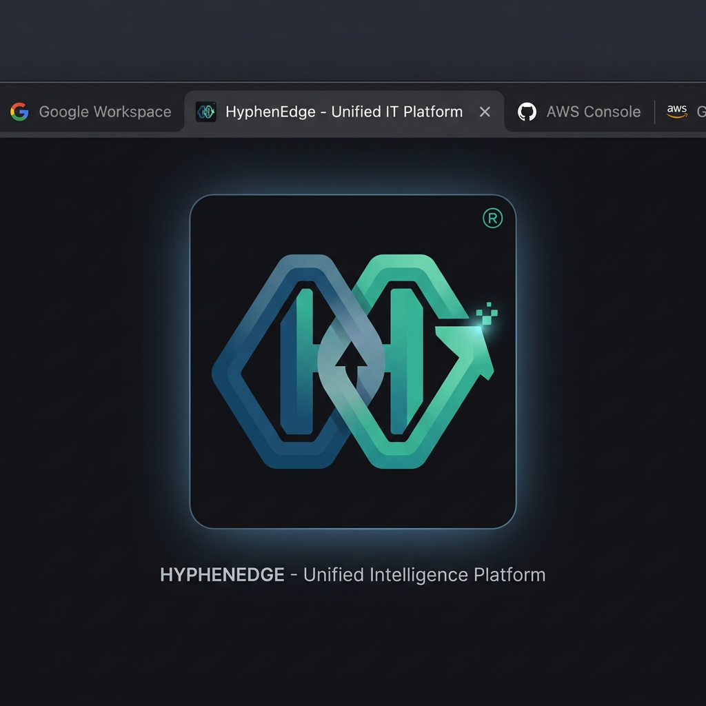 AI Design for i have a logo but for the website a need the icon that will show on the like the fevicon one can you create a fevicon it should be innvovative and all
about hyphenedge Unified Intelligence Platform For Your Entire IT Ecosystem
Enterprise Operational Intelligence - Integrate monitoring, security, cloud, automation, and analytics platforms into a single real-time operational intelligence layer. HYPHENEDGE enables enterprises to streamline operations, reduce silos, and gain actionable visibility across complex hybrid infrastructures.
