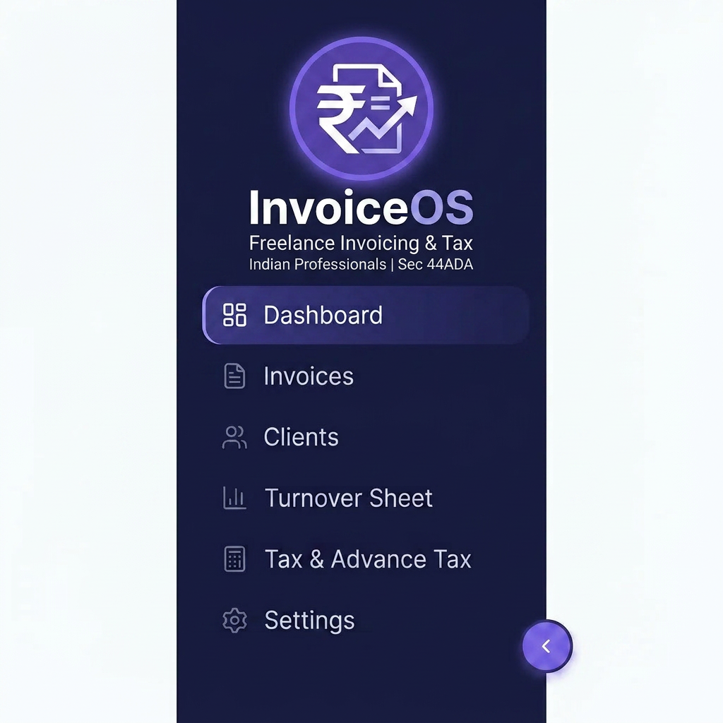 AI Design for first image loks good, shallwe go with icon infirst iamge and text InvoiceOS and subtitle from second image