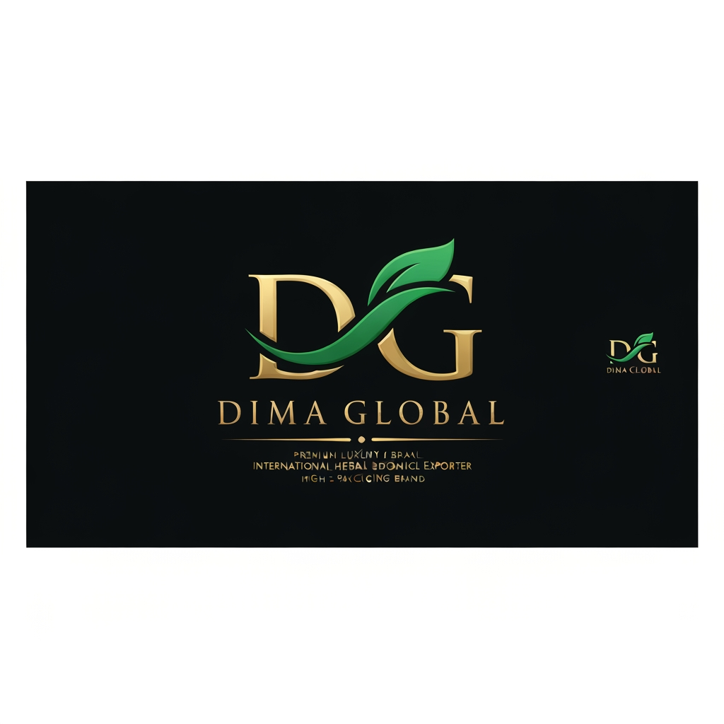 AI Design for Create an ultra luxury editable monogram logo for “Dima Global”.
Style:
- Premium luxury export brand
- Elegant DG monogram
- Metallic gold finish
- Matte black background
- Minimal but iconic
- International herbal and botanical exporter branding
Main Design Requirements:
- The “D” and “G” should be closer together and smoothly connected
- Use a flowing curved wave passing through both letters
- The wave should be emerald green
- The green wave should subtly transform into a leaf shape
- Make the monogram feel like one connected symbol
- Keep the design clean and balanced
- Add soft 3D metallic depth
- Luxury serif typography
- High-end packaging brand feel
Important:
- Avoid generic leaf logos
- Avoid cheap AI look
- Keep spacing premium and elegant
- The logo should feel timeless and globally trusted
- Inspired by luxury fashion monograms mixed with botanical branding
Create:
1. Main luxury version
2. Minimal version
3. Circular badge version
4. Only icon version
5. Website header version
6. Black & gold version
7. Green accent version
8. Premium embossed mockup version
Color Palette:
- Metallic Gold
- Emerald Green
- Matte Black
Font Style:
- Similar to Cinzel / Cormorant Garamond / Trajan Pro