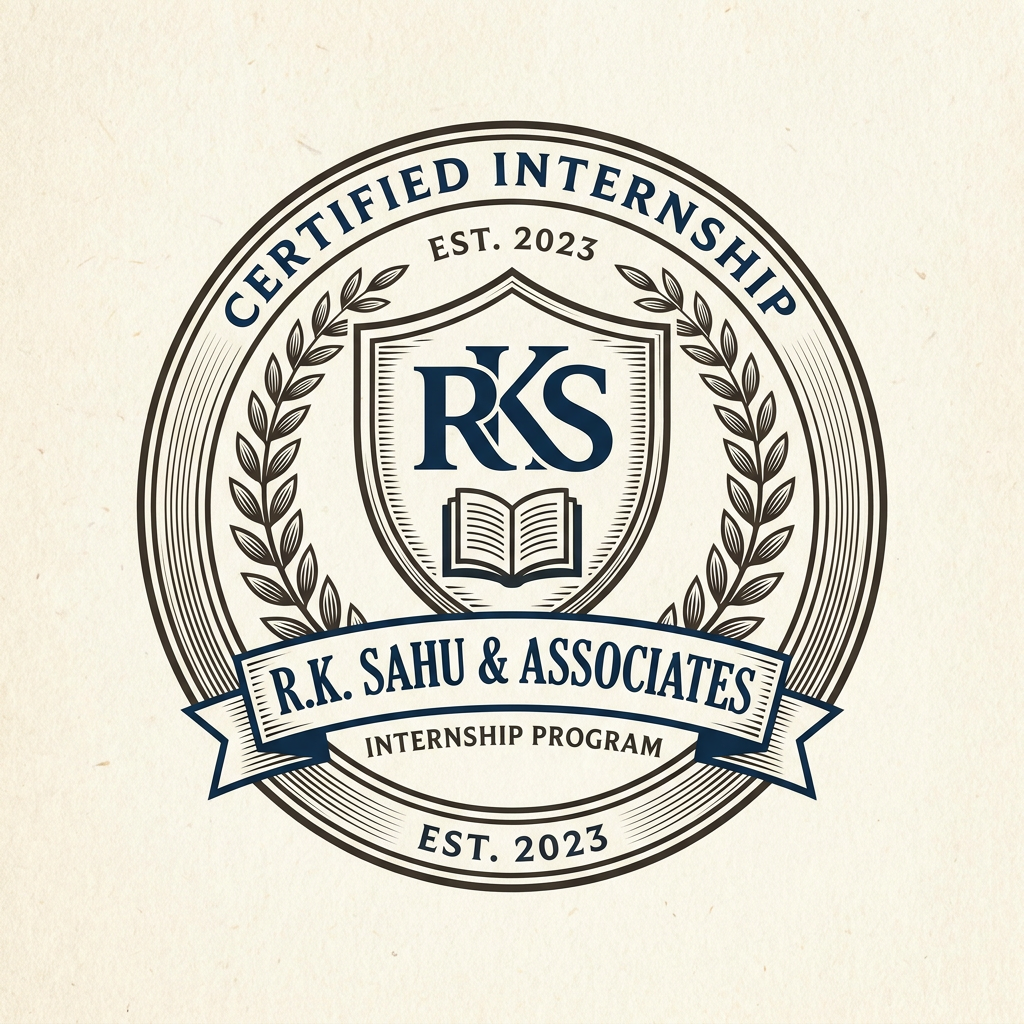 AI Design for Create a logo of " R.K. SAHU & ASSOCIATES" for internship certificate