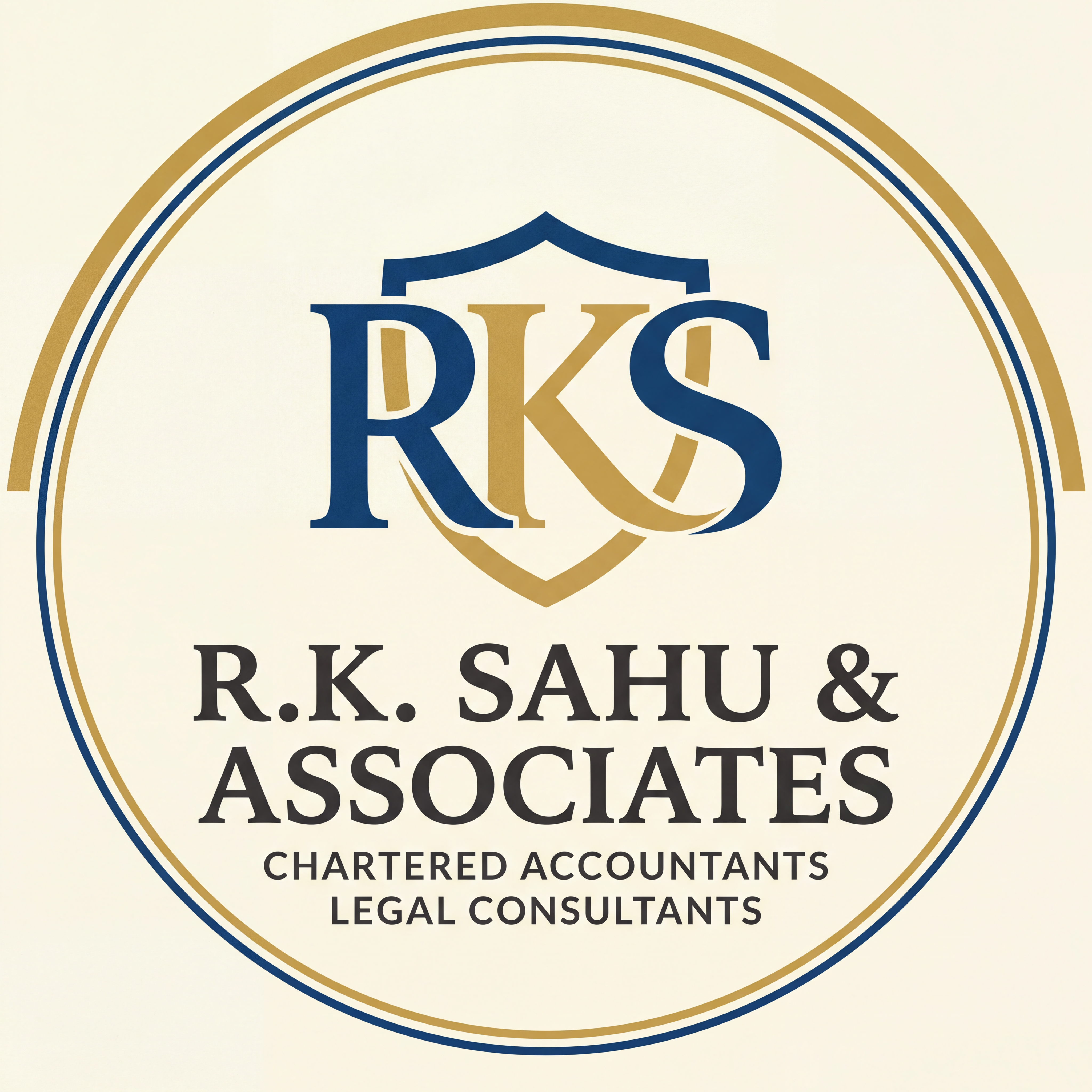 AI Design for Create a logo of " R.K. SAHU & ASSOCIATES"