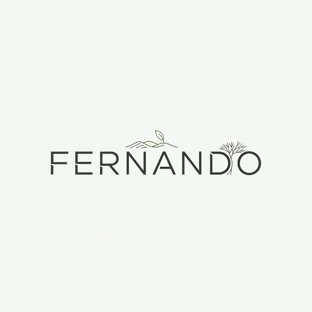 AI Design for Logo paysagisme sobre , minialiste "Fernando"