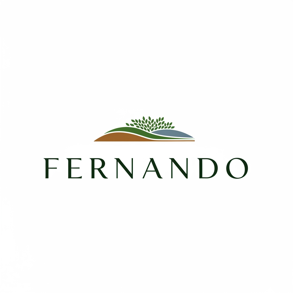 AI Design for Logo paysagisme sobre , minialiste "Fernando"