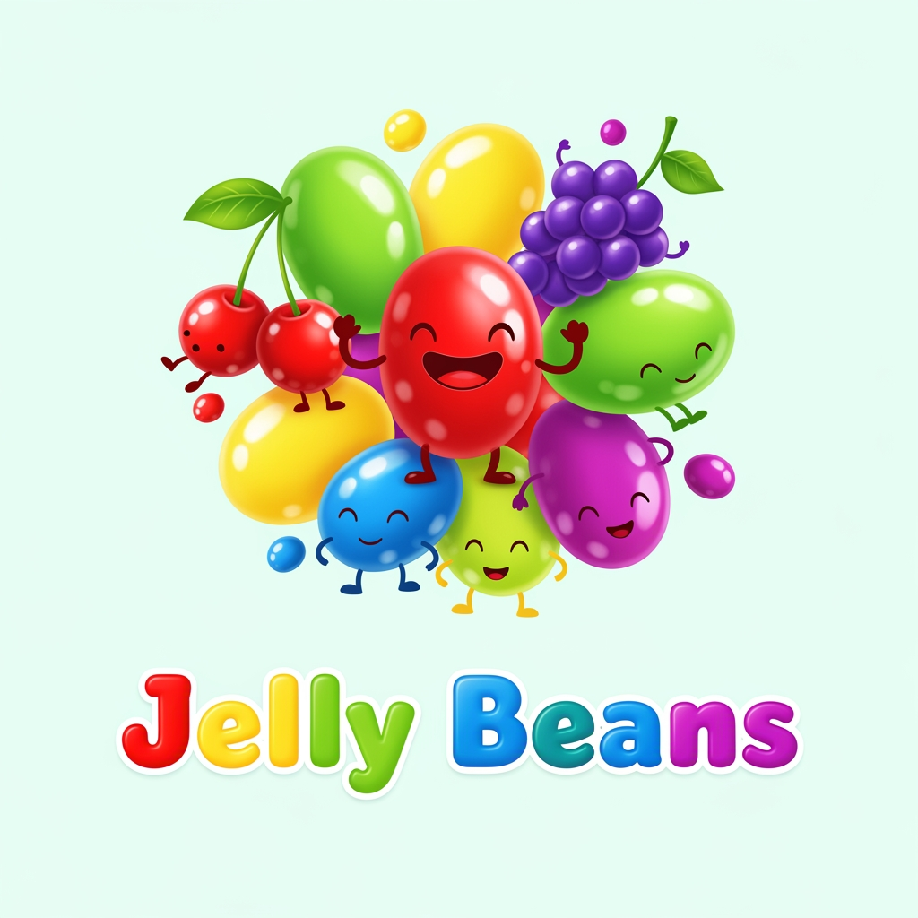 AI Design for create a logo for our brans -- jelly beans . we want a logo with lots of personality .