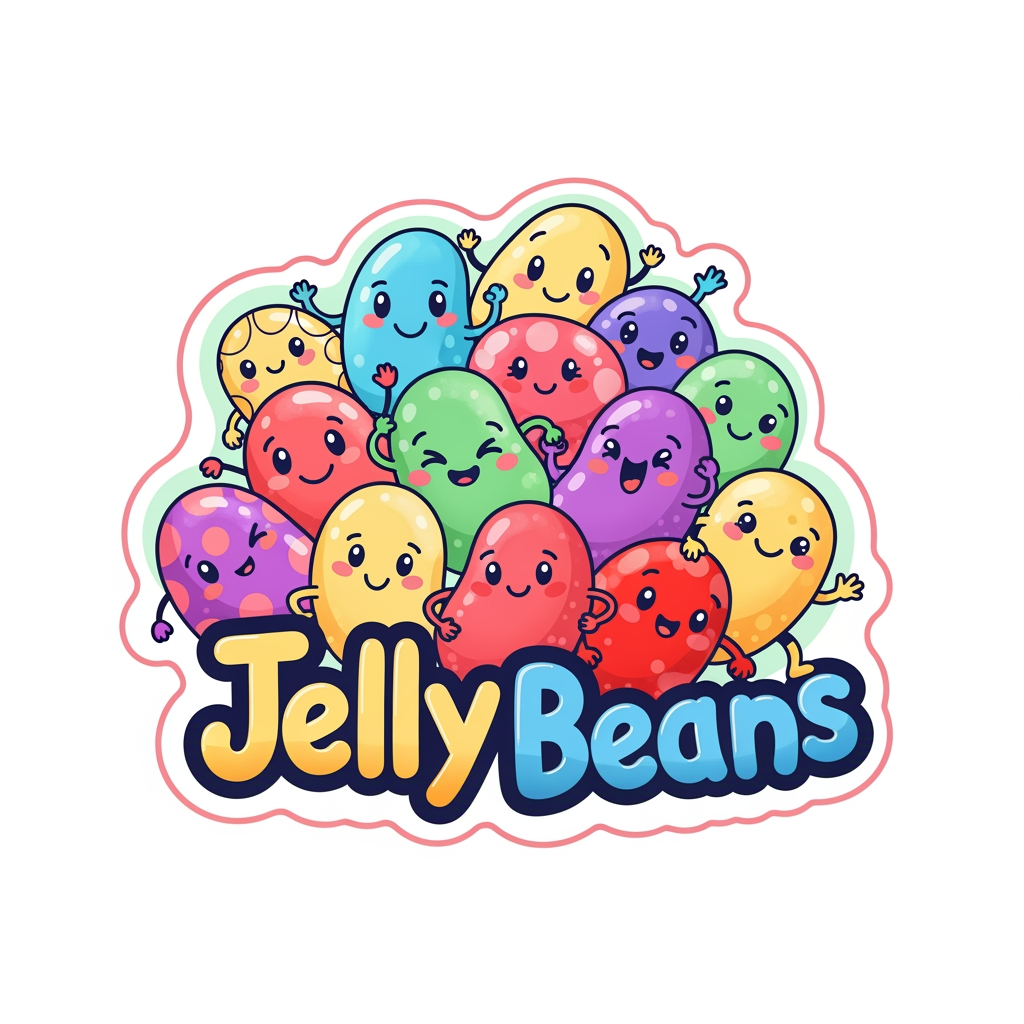 AI Design for create a logo for our brans -- jelly beans . we want a logo with lots of personality .