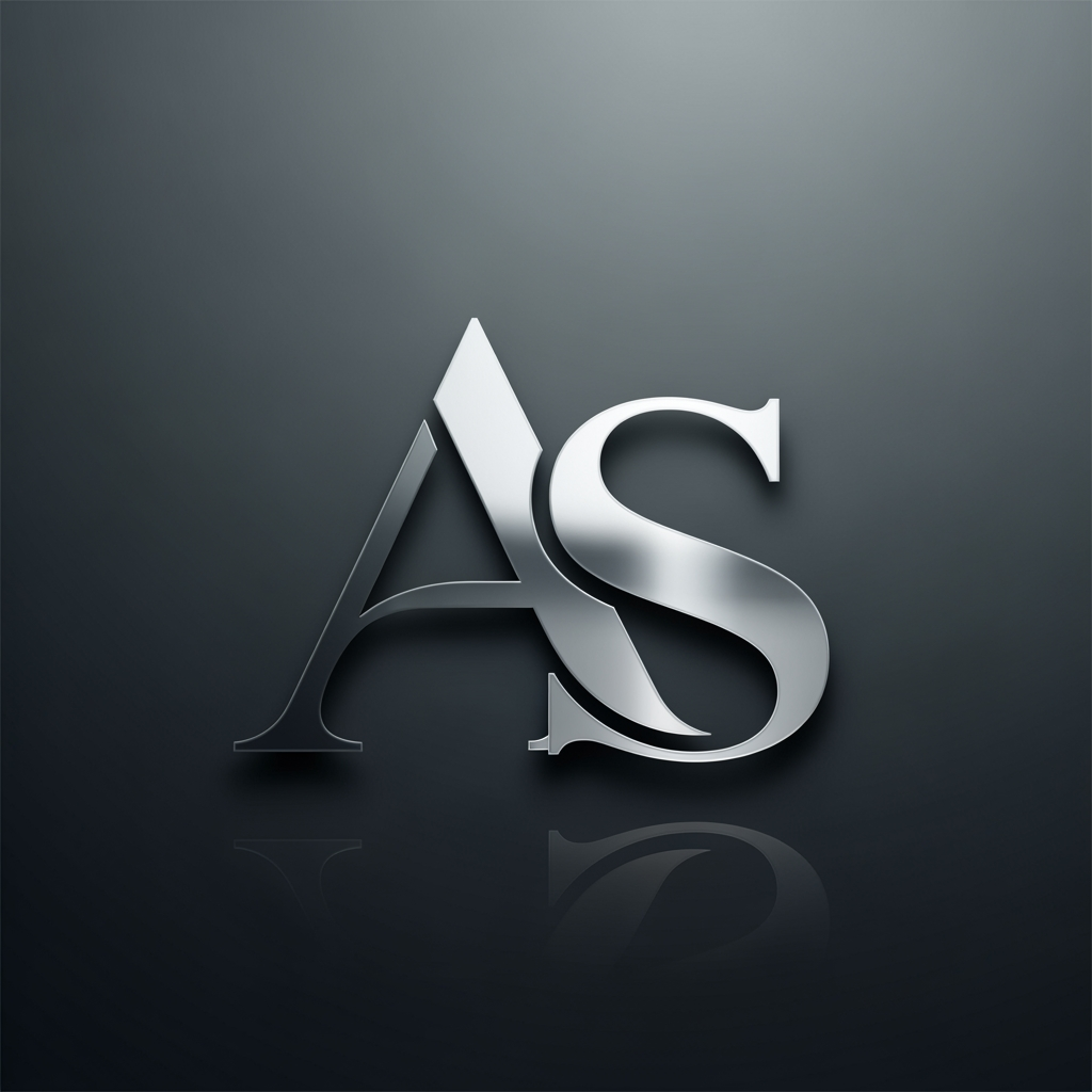 AI Design for make a logo with AS