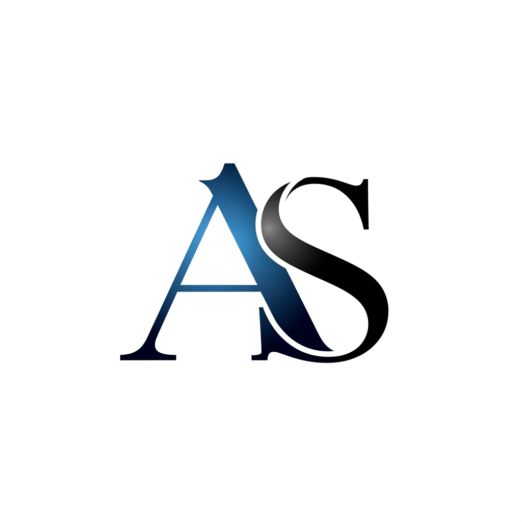 AI Design for make a logo with AS