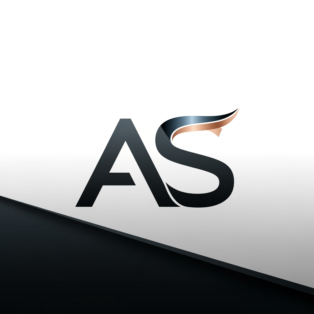 AI Design for make a logo with AS