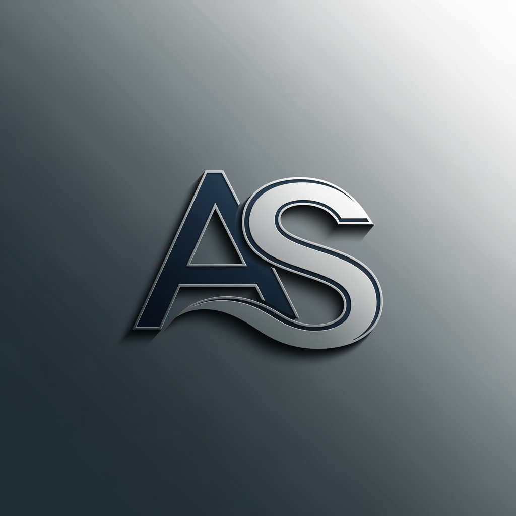 AI Design for make a logo with AS