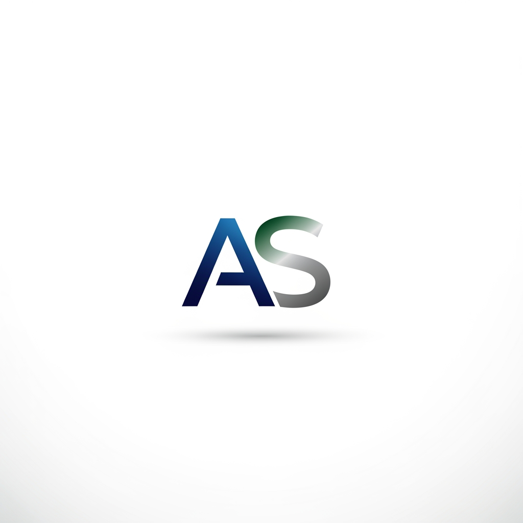 AI Design for make a logo with AS