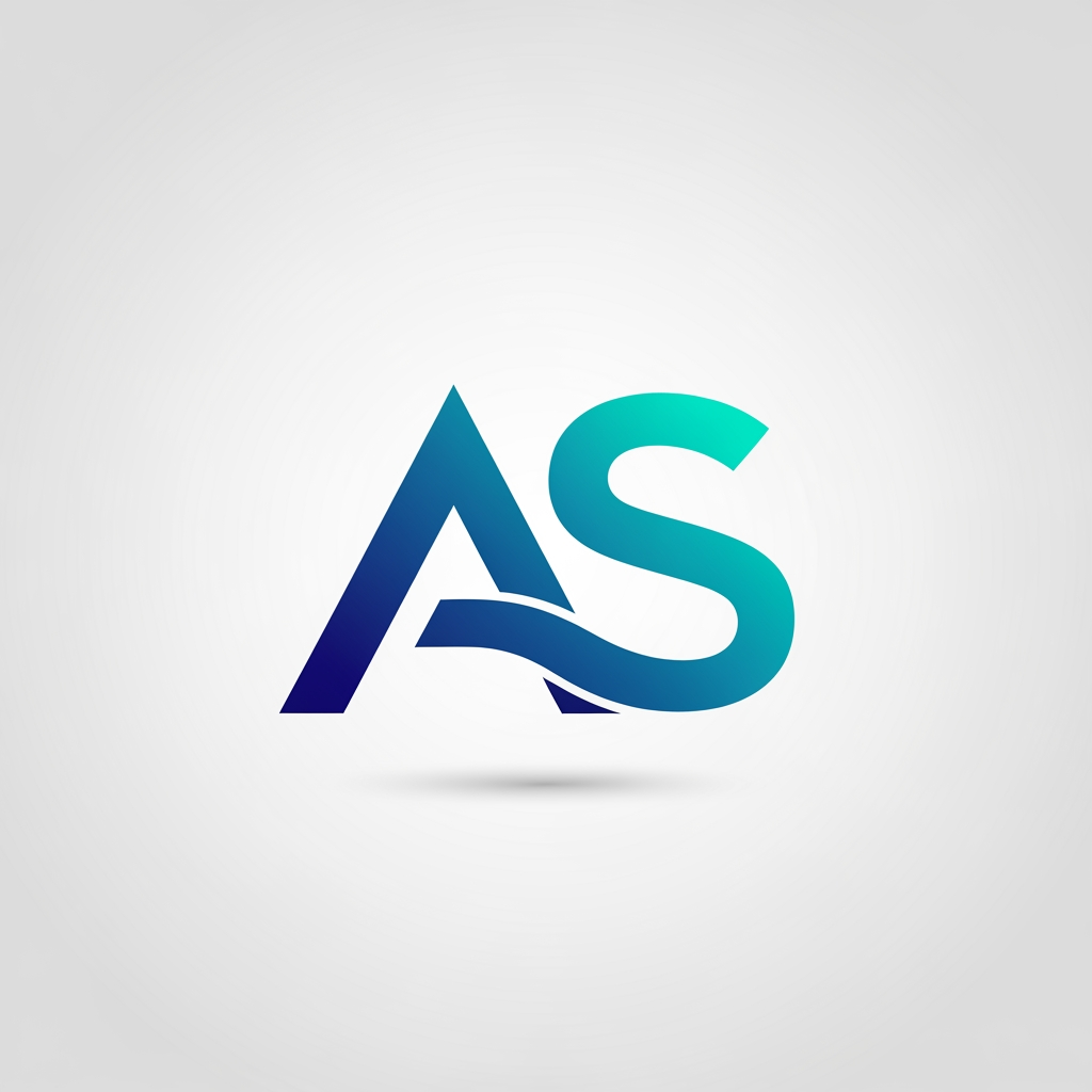 AI Design for make a logo with AS