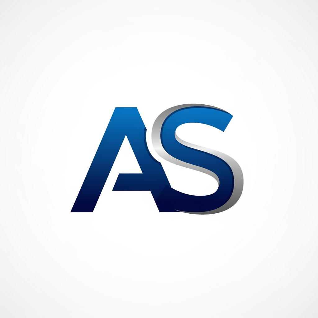 AI Design for make a logo with AS