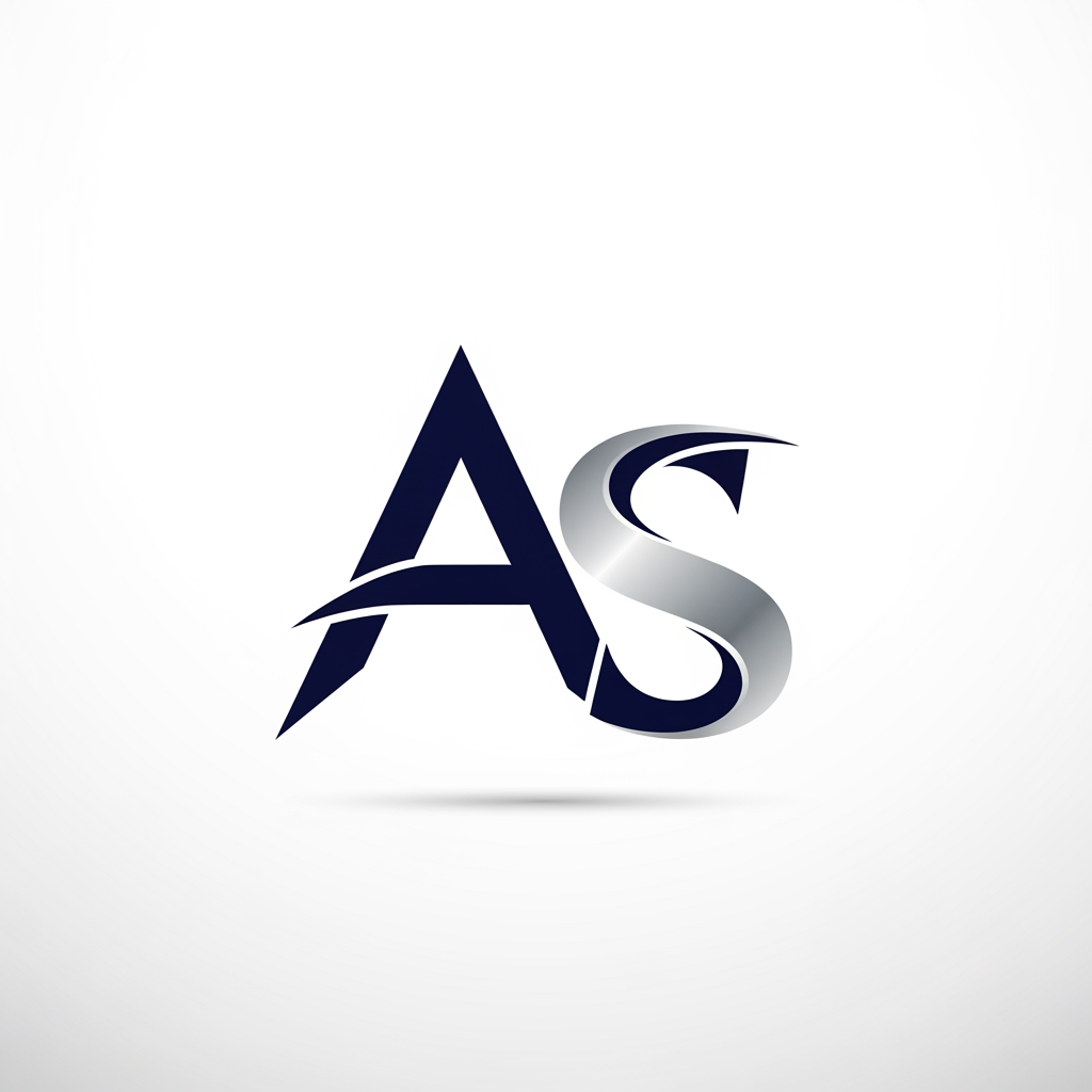 AI Design for make a logo with AS