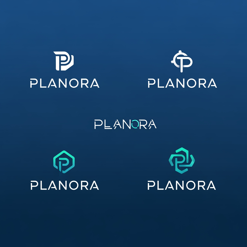 AI Design for Design a premium, modern, minimalist logo for an AI-powered travel planning app called Planora.
The logo should represent smart travel, seamless planning, exploration, adventure, and AI intelligence. Combine elements of a location pin, compass, route path, globe, airplane, or abstract navigation symbol into a clean and memorable mark.
Style: Minimalist, luxury tech startup, modern SaaS branding, elegant and scalable.
Color Palette:
Deep Ocean Blue (#0A2540)
Vibrant Teal (#00C2A8)
White accents
Optional subtle gradient for premium feel
Typography:
Custom geometric sans-serif font
Clean, futuristic, and trustworthy
Similar quality to top tech brands like Airbnb, Notion, and Stripe
The logo should look equally strong as:
Mobile app icon
Website favicon
App splash screen
Social media profile image
Billboard and marketing materials
Avoid:
Generic airplane-only logos
Overly complex illustrations
Clipart style graphics
Excessive colors
Desired feeling:
Intelligent, premium, adventurous, innovative, global, trustworthy, memorable, and venture-backed startup quality.
Create 4 variations:
Wordmark Logo
Symbol + Wordmark
App Icon Only
Luxury Monogram "P" integrated with a route path and AI-inspired geometric elements.
Design quality should be comparable to a unicorn startup valued at over $1B, suitable for investors, global users, and App Store featuring.
Extra premium concept:
Create a unique "P" symbol where the curve of the P transforms into a travel route, ending in a location pin, while subtle AI circuit patterns are embedded within the geometry. The icon should instantly communicate "AI Travel Planning" without needing text.