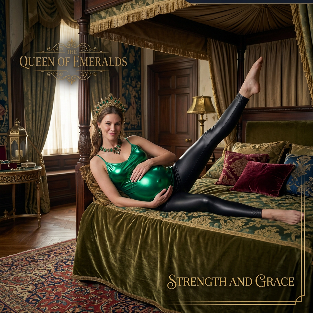 AI Design for she is doing hot gymnastic pose on a bed