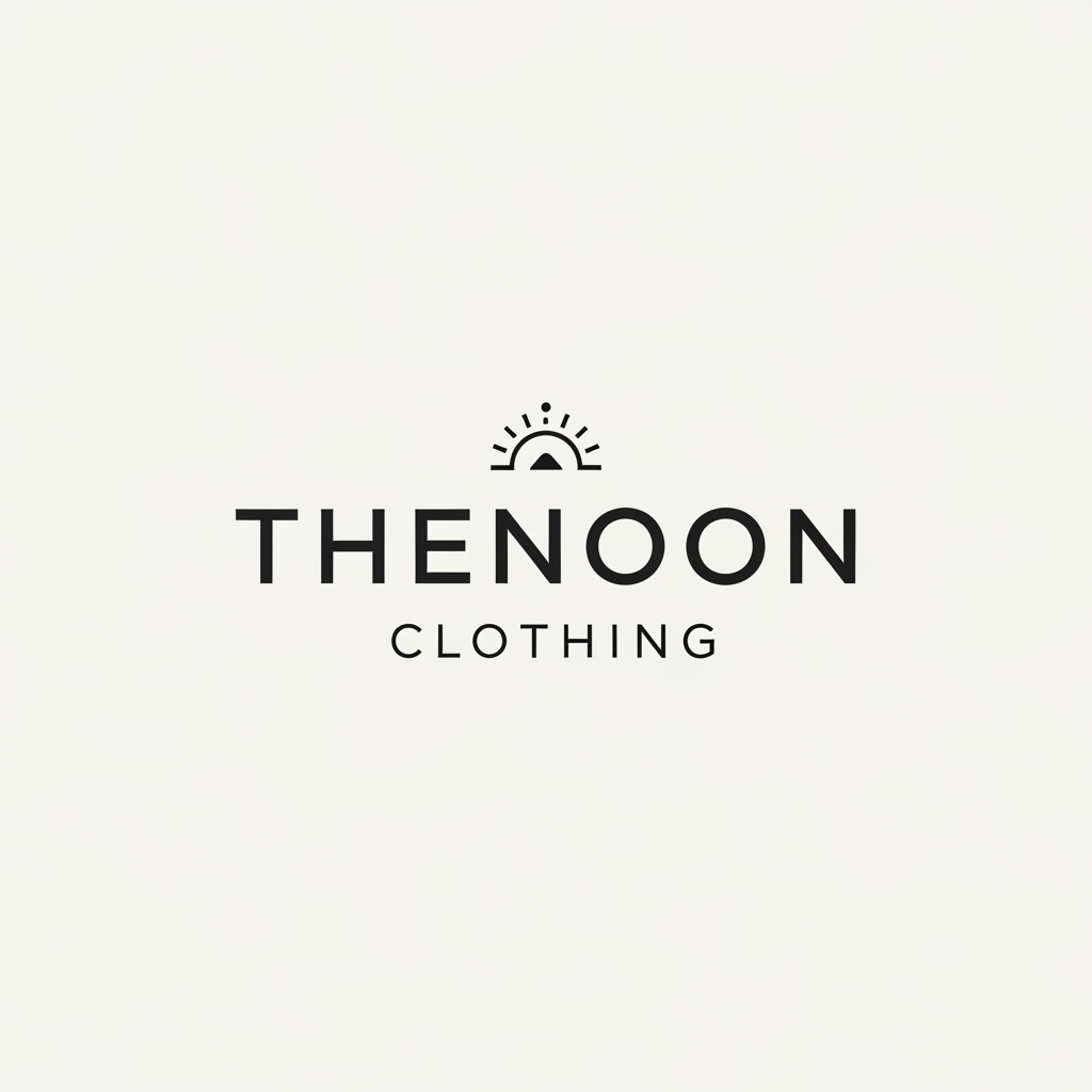 AI Design for mAKE ME A LOGO FOR MY CLOTHING BRAND NAME AS THENOONCLOTHING