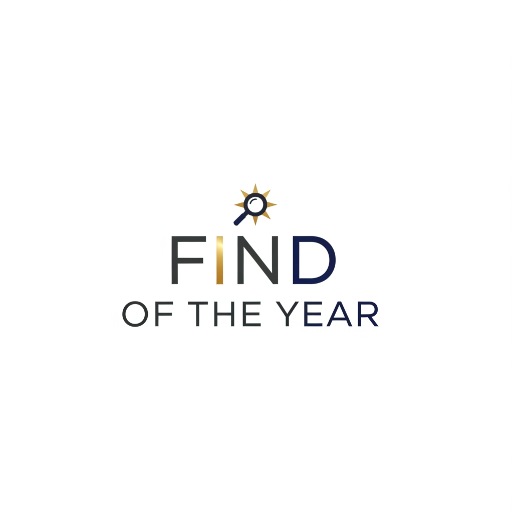AI Design for I want you to design a logo for "Find of the year" you can use some icon with it or on it or around it I want it look minimal and classy use basic fonts that look and minimal like poppins