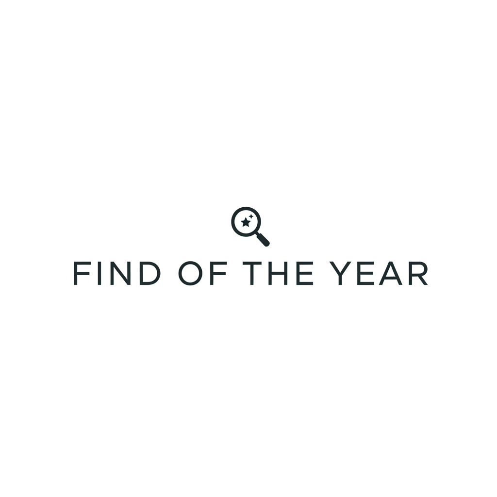 AI Design for I want you to design a logo for "Find of the year" you can use some icon with it or on it or around it I want it look minimal and classy use basic fonts that look and minimal like poppins
