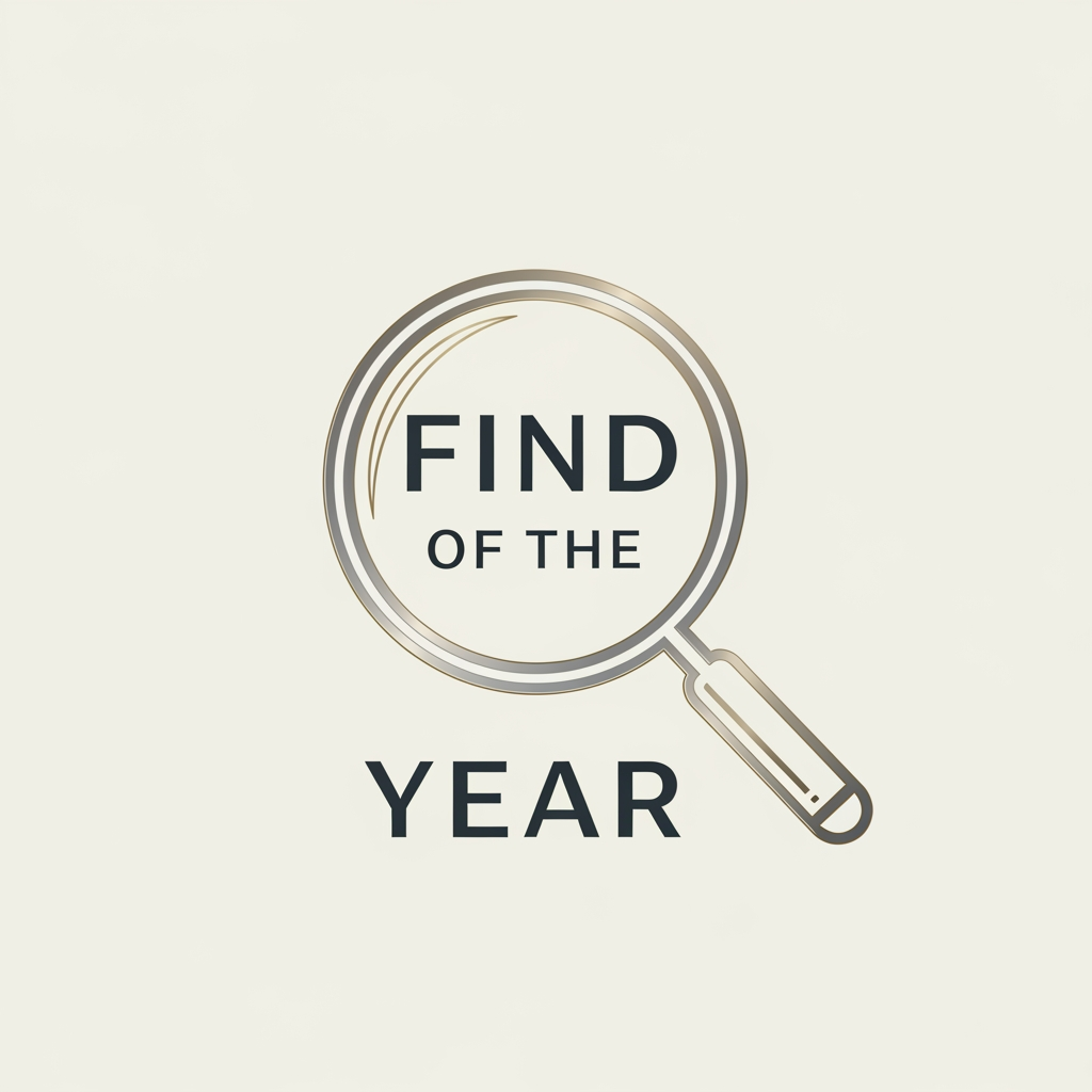 AI Design for I want you to design a logo for "Find of the year" you can use some icon with it or on it or around it I want it look minimal and classy use basic fonts that look and minimal like poppins