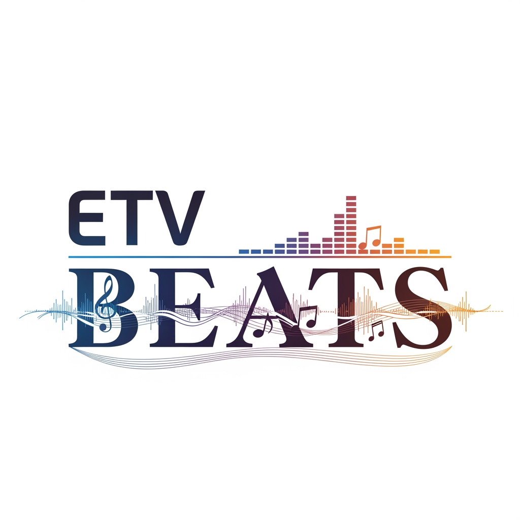 AI Design for etv channel is coming up with a new channel which is ETV BEATS, it is a music channel that plays video songs in the television broadcast. i need a logo for the BEATS letters as the etv stays the same as the original. the beats should be classical and feel rythmic.