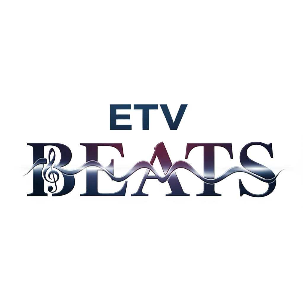AI Design for etv channel is coming up with a new channel which is ETV BEATS, it is a music channel that plays video songs in the television broadcast. i need a logo for the BEATS letters as the etv stays the same as the original. the beats should be classical and feel rythmic.