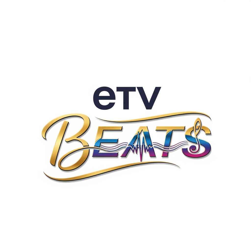 AI Design for etv channel is coming up with a new channel which is ETV BEATS, it is a music channel that plays video songs in the television broadcast. i need a logo for the BEATS letters as the etv stays the same as the original. the beats should be classical and feel rythmic.