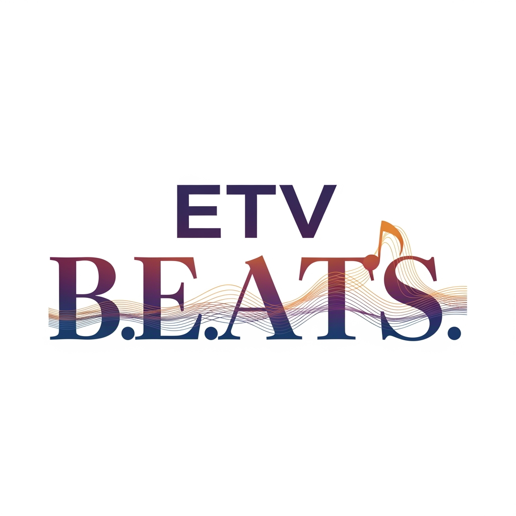 AI Design for etv channel is coming up with a new channel which is ETV BEATS, it is a music channel that plays video songs in the television broadcast. i need a logo for the BEATS letters as the etv stays the same as the original. the beats should be classical and feel rythmic.