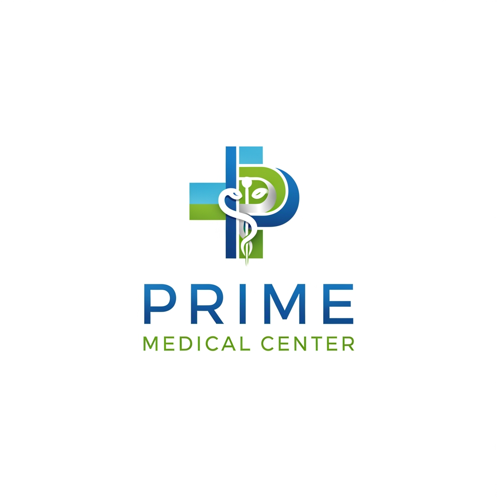 AI Design for create me a logo for a medical center the name would be prime medcal center