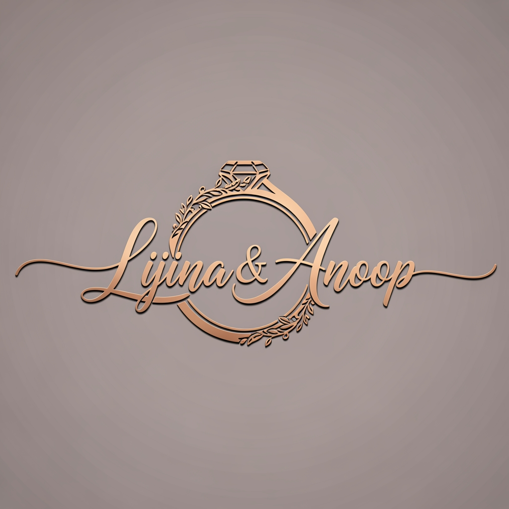 AI Design for LIJINA ANOOP i want to create a logo for our wedding ring