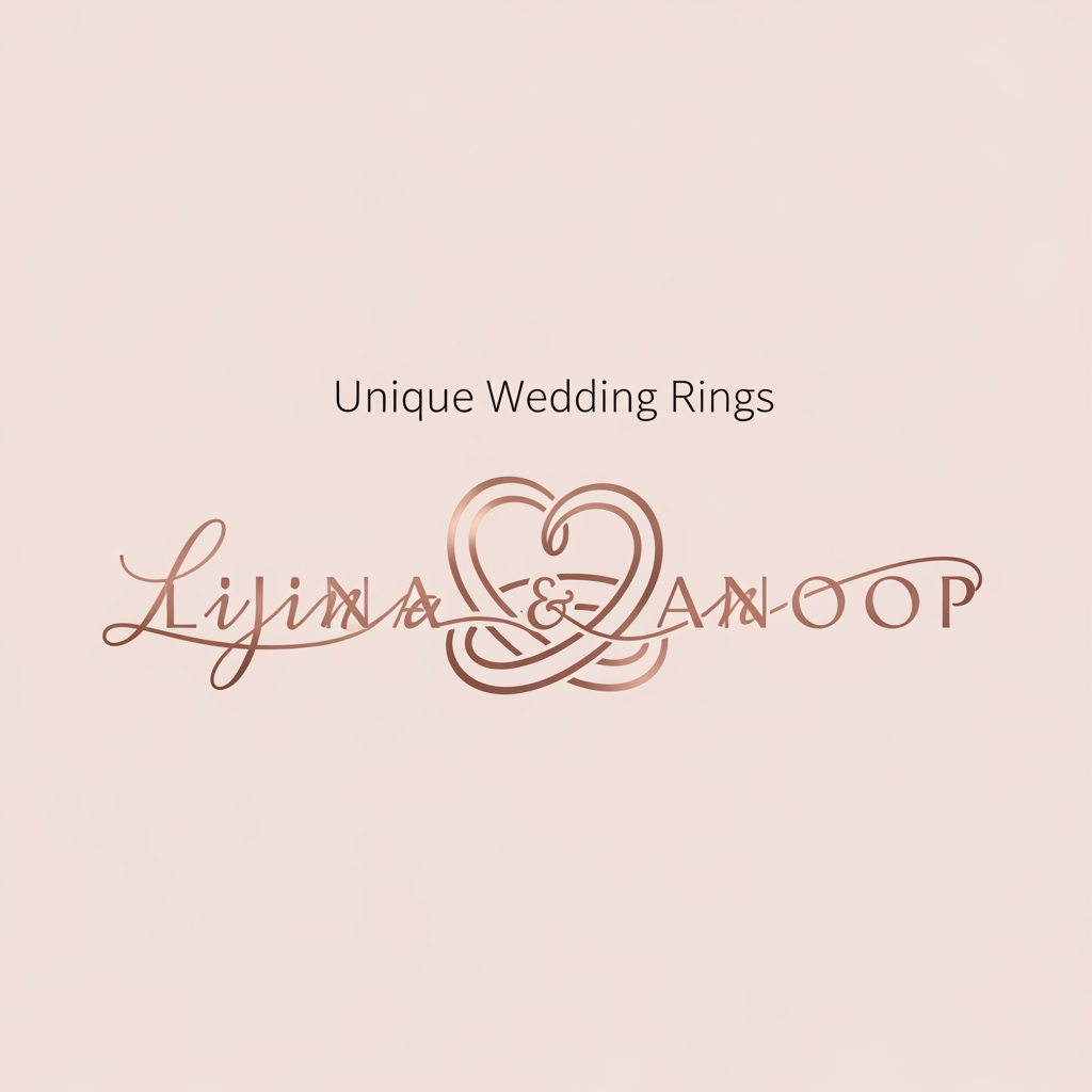 AI Design for LIJINA ANOOP i want to create a logo for our unique wedding ring naming