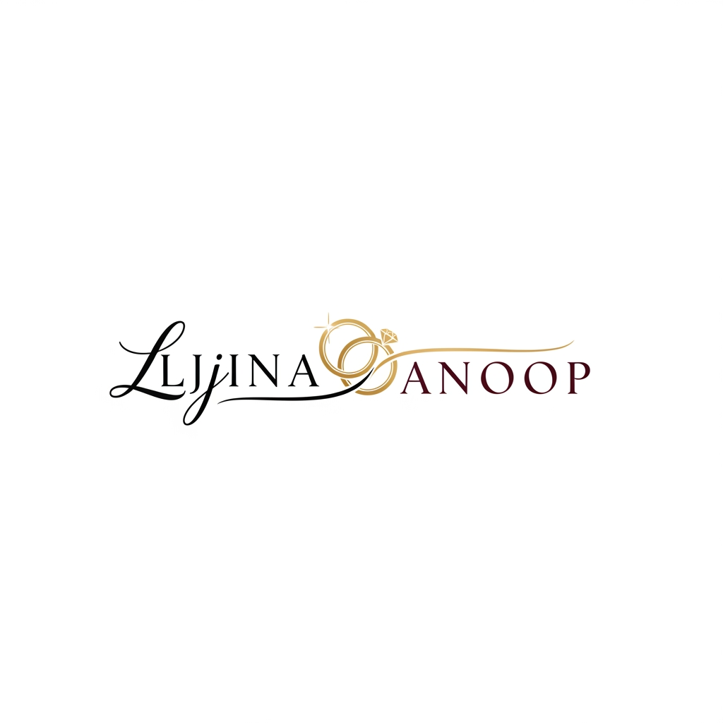 AI Design for LIJINA ANOOP i want to create a logo for our unique wedding ring naming